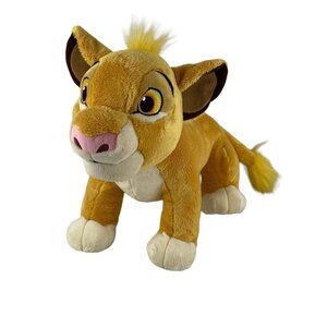 Disney Store Lion King Baby Simba 14" Plush Stuffed Animal Toy Standing EUC